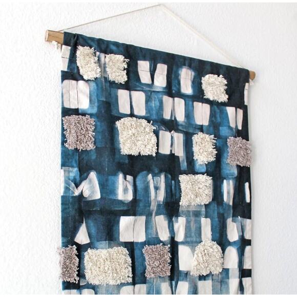 Nautical Nursery Décor, Dyed Cotton Wall Hanging for Boys and Girls, Ocean Bl... - Picture 3 of 5